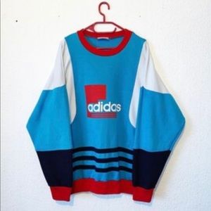 Vintage adidas pull over sweater 80’s 90’s retro L